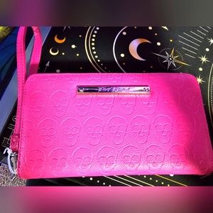 Brand New Betsy Johnson Pink Skull Wallet